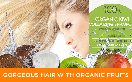 gorgeous hair products with organic fruits