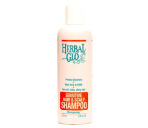 bottle of sensitive scalp shampoo