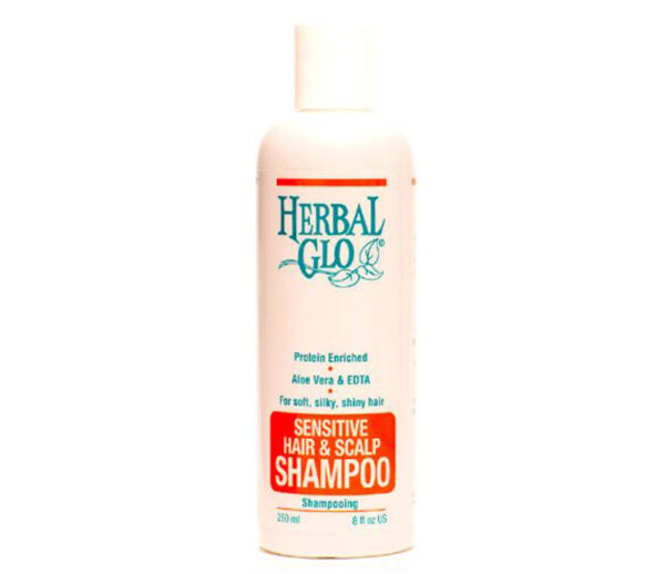 bottle of sensitive scalp shampoo