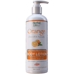 orange with olive oil and avocado body lotion