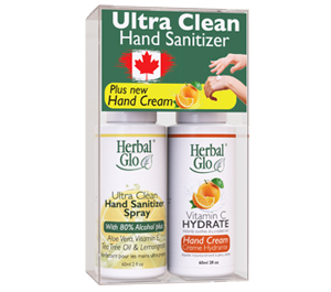 box of ultra clean hand sanitizer spray and moisturizing cream