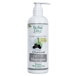 bottle of charcoal shampoo